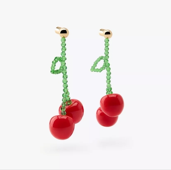 ZARA Cherry Beaded Earrings - Picture 2 of 11